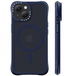 Ornarto - Magnetic for iPhone 15 Case 6.1", Compatible with MagSafe | Slim Translucent Matte Cover - Dark Blue