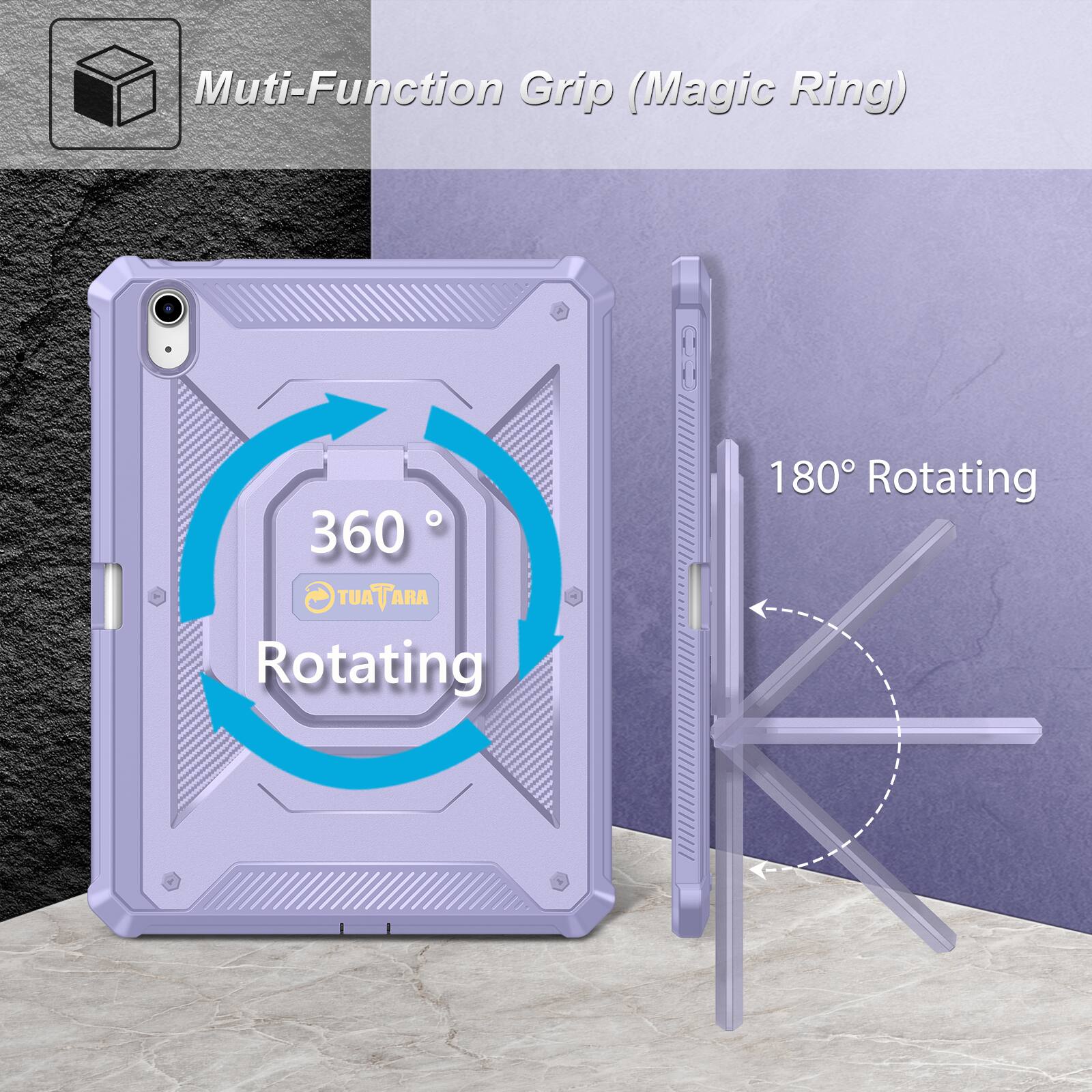 Multi-Function Grip (Magic Ring)  
360° Rotating  
180° Rotating