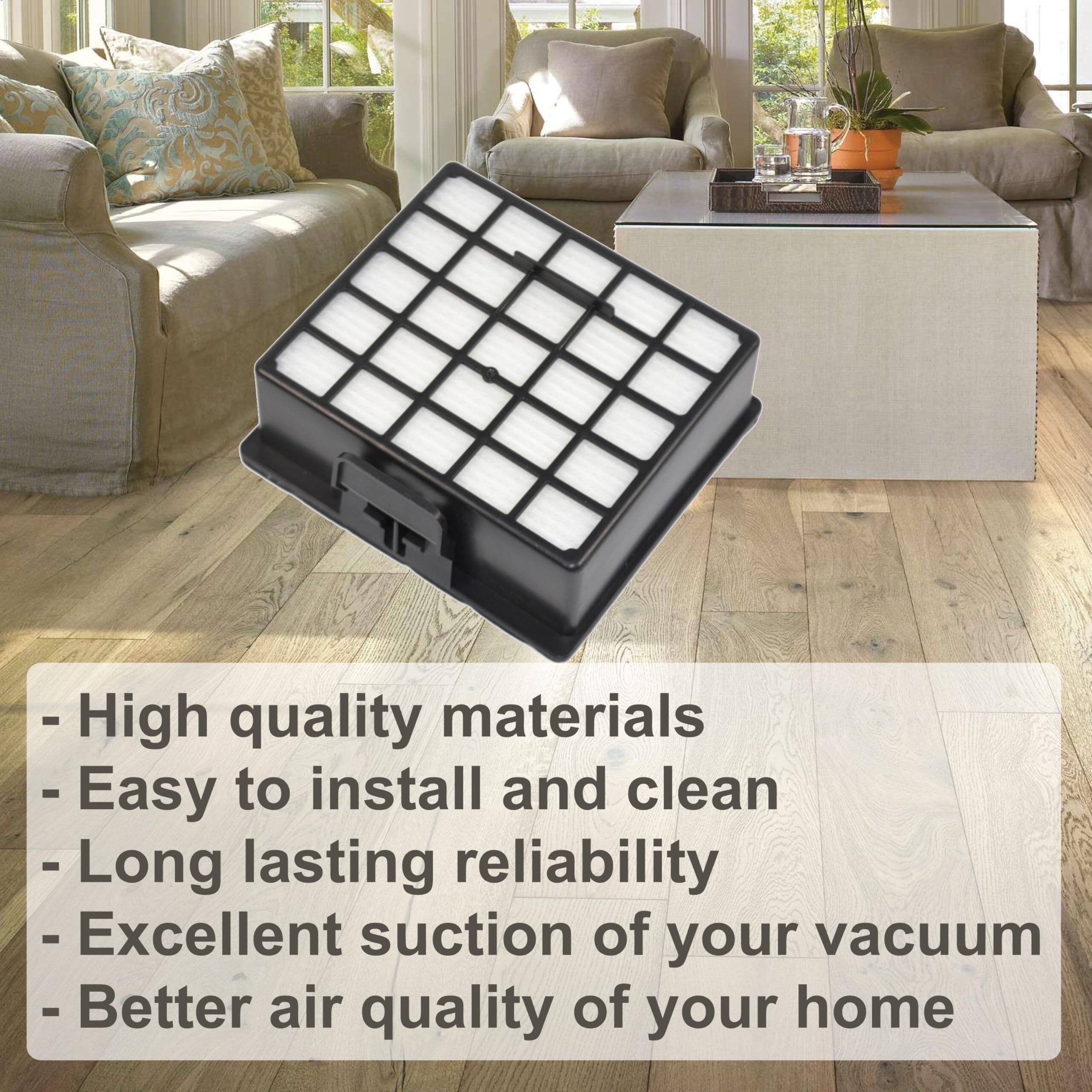 - High quality materials
- Easy to install and clean
- Long lasting reliability
- Excellent suction of your vacuum
- Better air quality of your home