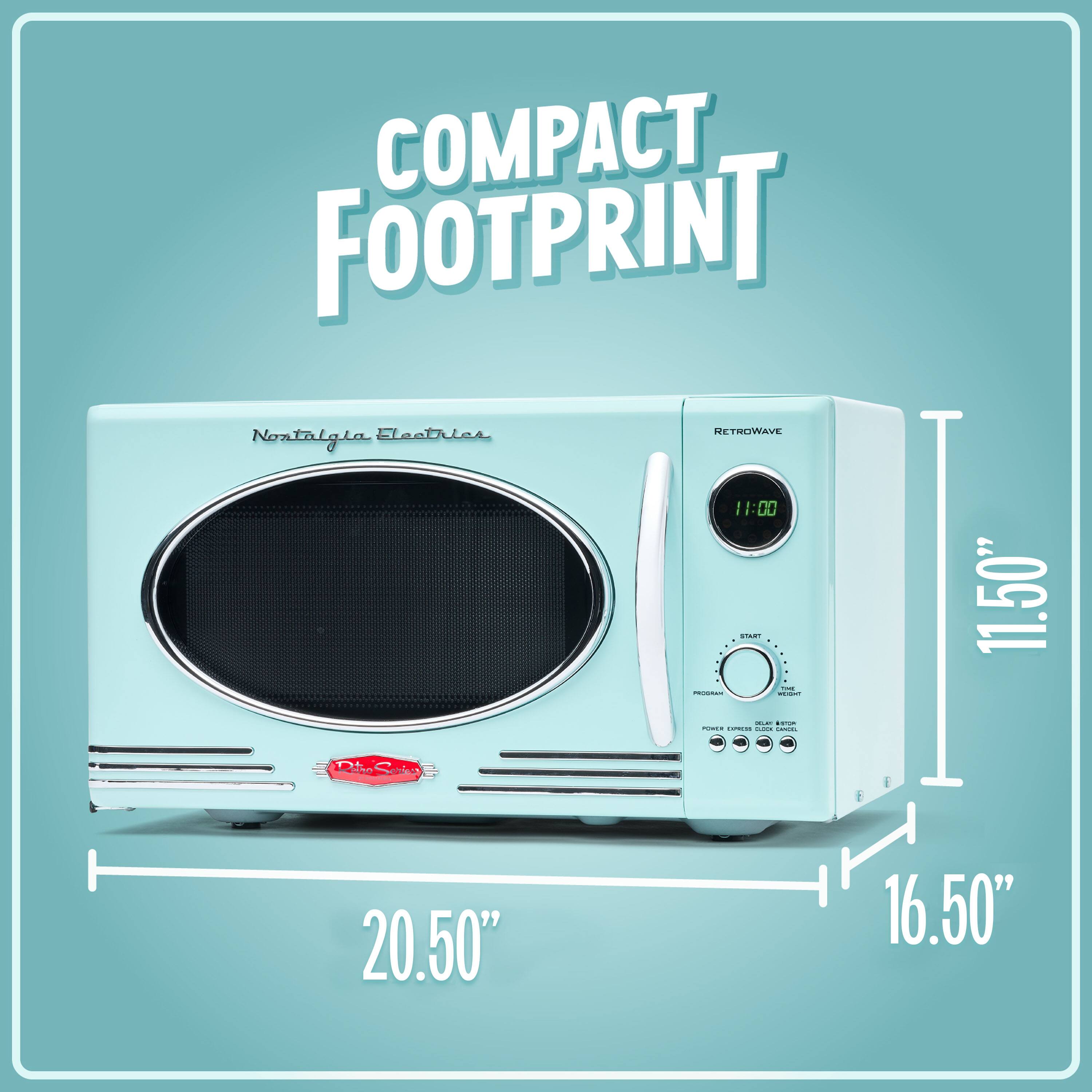 COMPACT FOOTPRINT  
Nostalgia Electrics  
RETROWAVE  
11:00  
11.50"  
20.50"  
16.50"