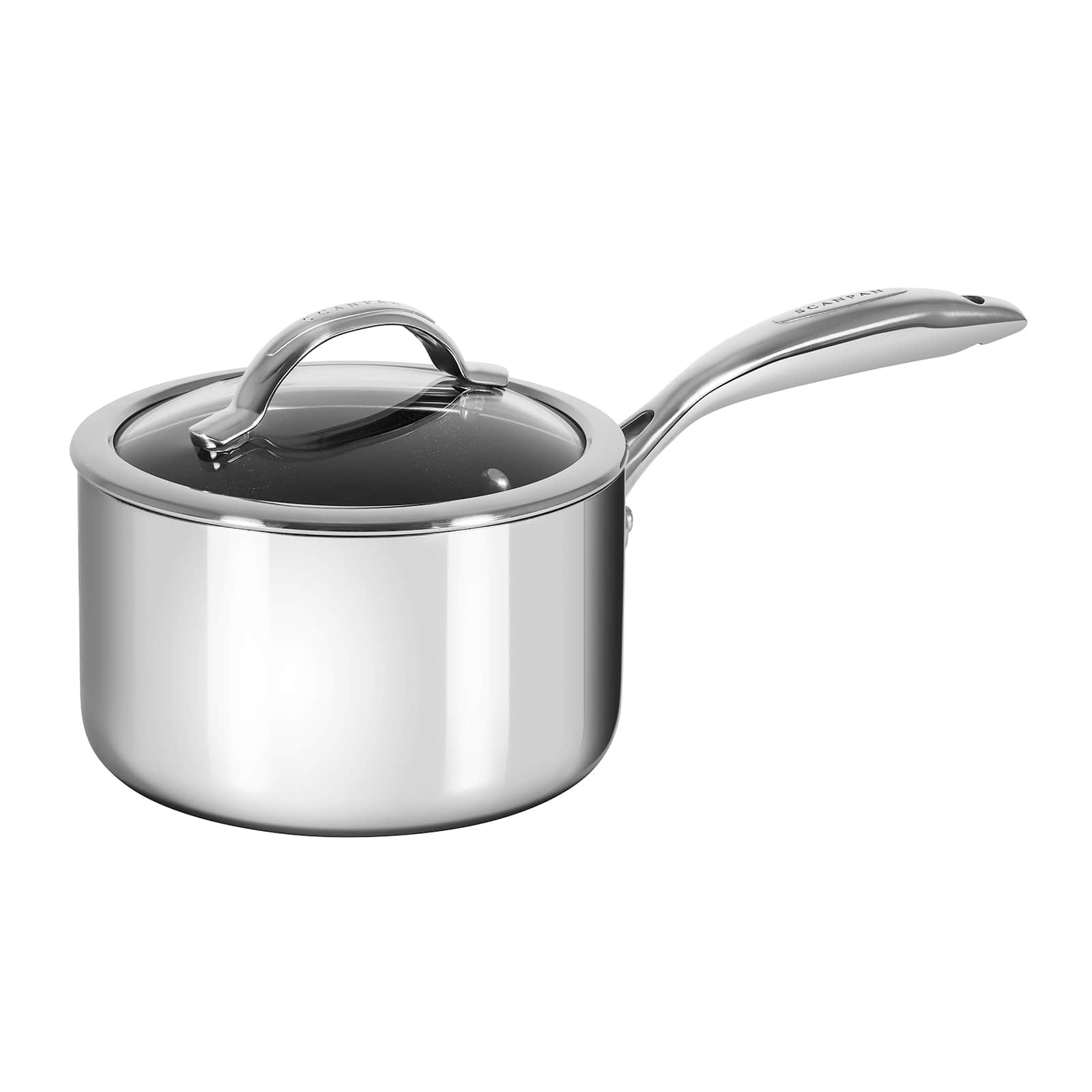 Scanpan - Haptiq Stainless Steel Nonstick 2 Qt. Covered Saucepan - Black