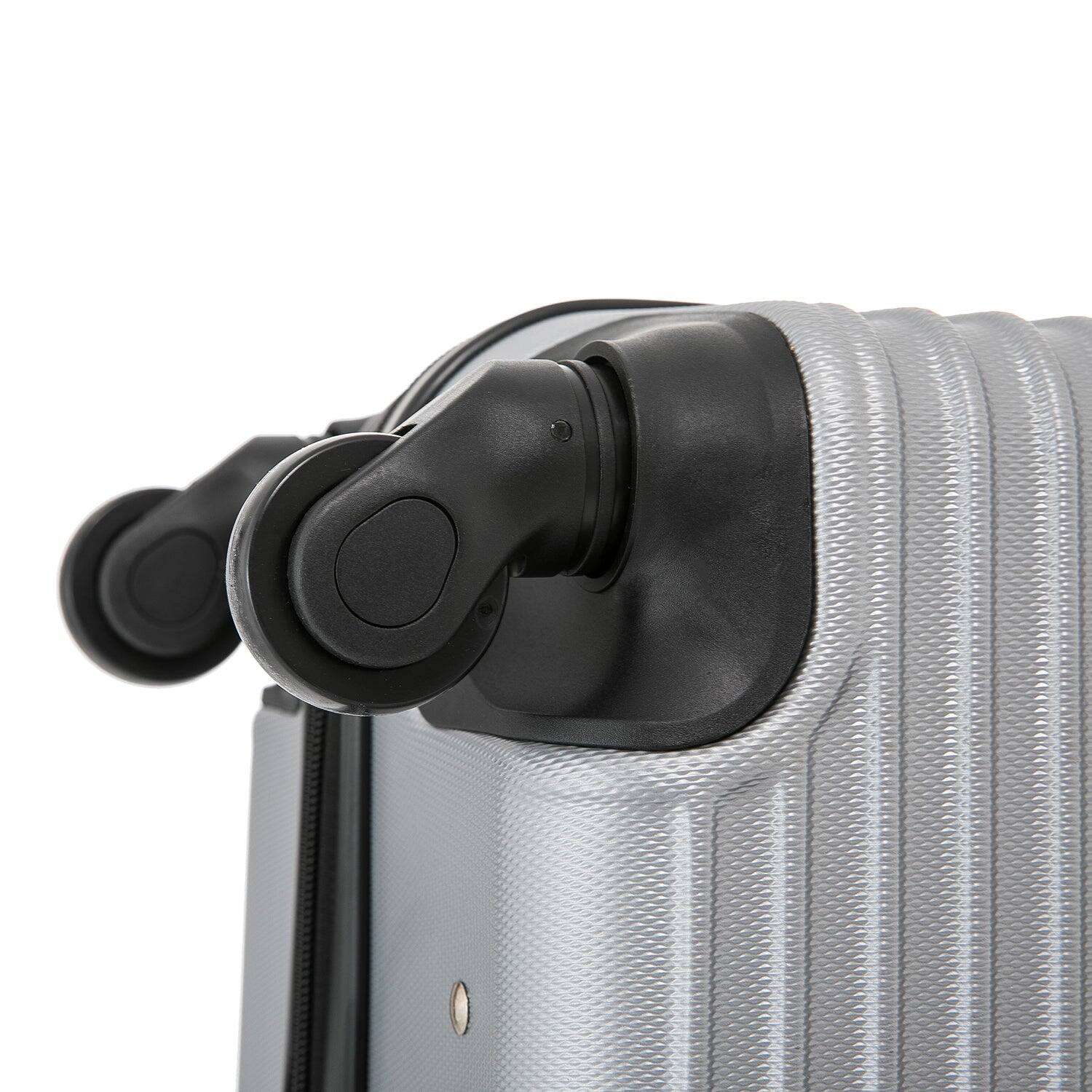 Alt View 4. InUSA - Resilience Lightweight Hardside Spinner Luggage 20" Carry-On - Silver.