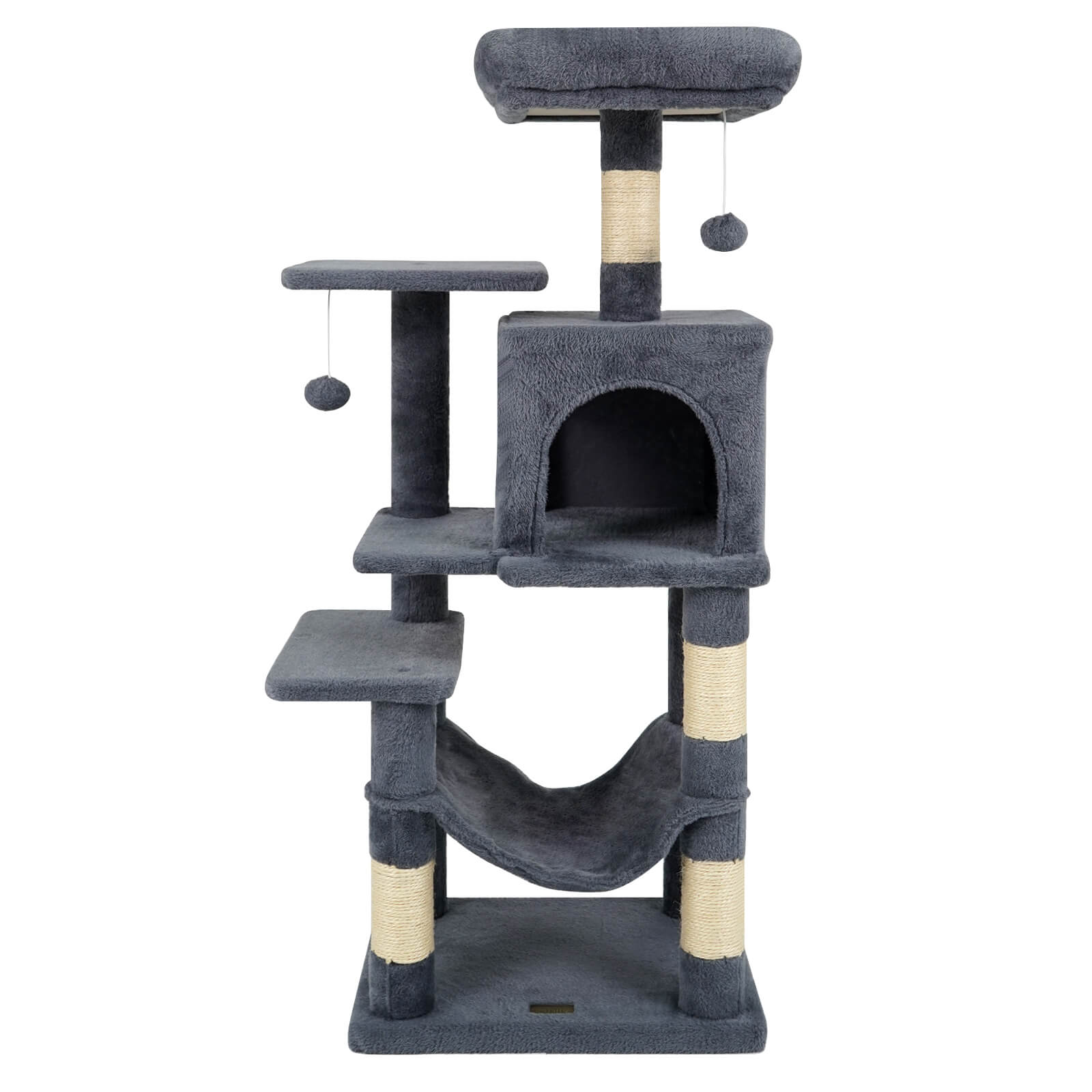Alt View 10. Costway - Costway 44" Tall Multi-level Cat Tree with Cushion Top Perch, 2-Entrance Large Cat Condo.