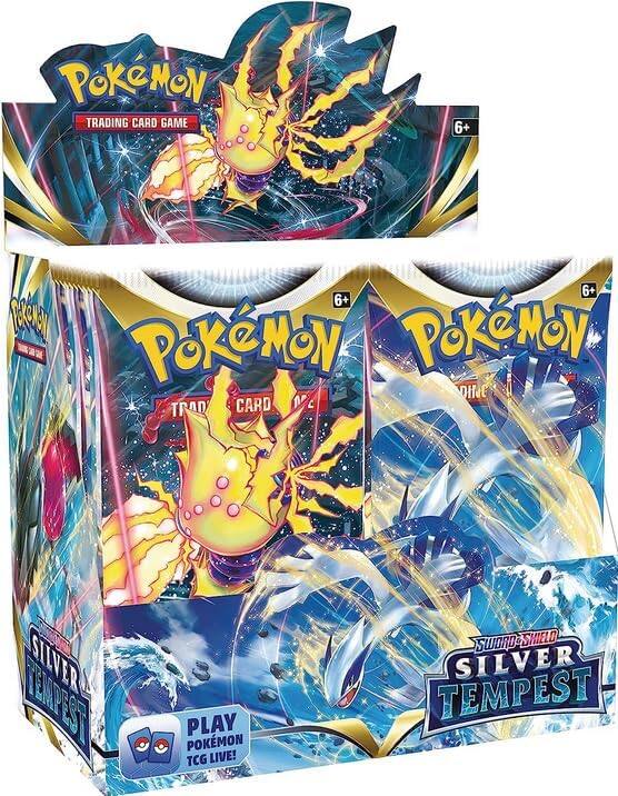 Pokémon Trading Card Game  
6+  

Pokémon Trading Card Game  
6+  

Pokémon Trading Card Game  
6+  

Sword & Shield  
Silver Tempest  

Play Pokémon TCG Live!