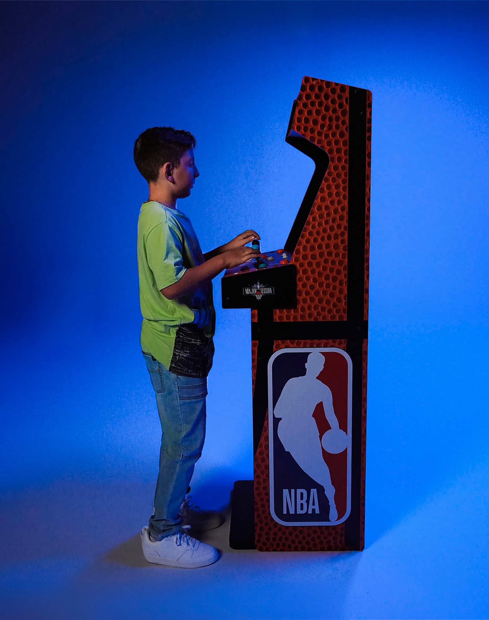 Alt View 17. Arcade1Up - NBA Jam Deluxe 2 Player Control Panel Arcade Machine - Orange.