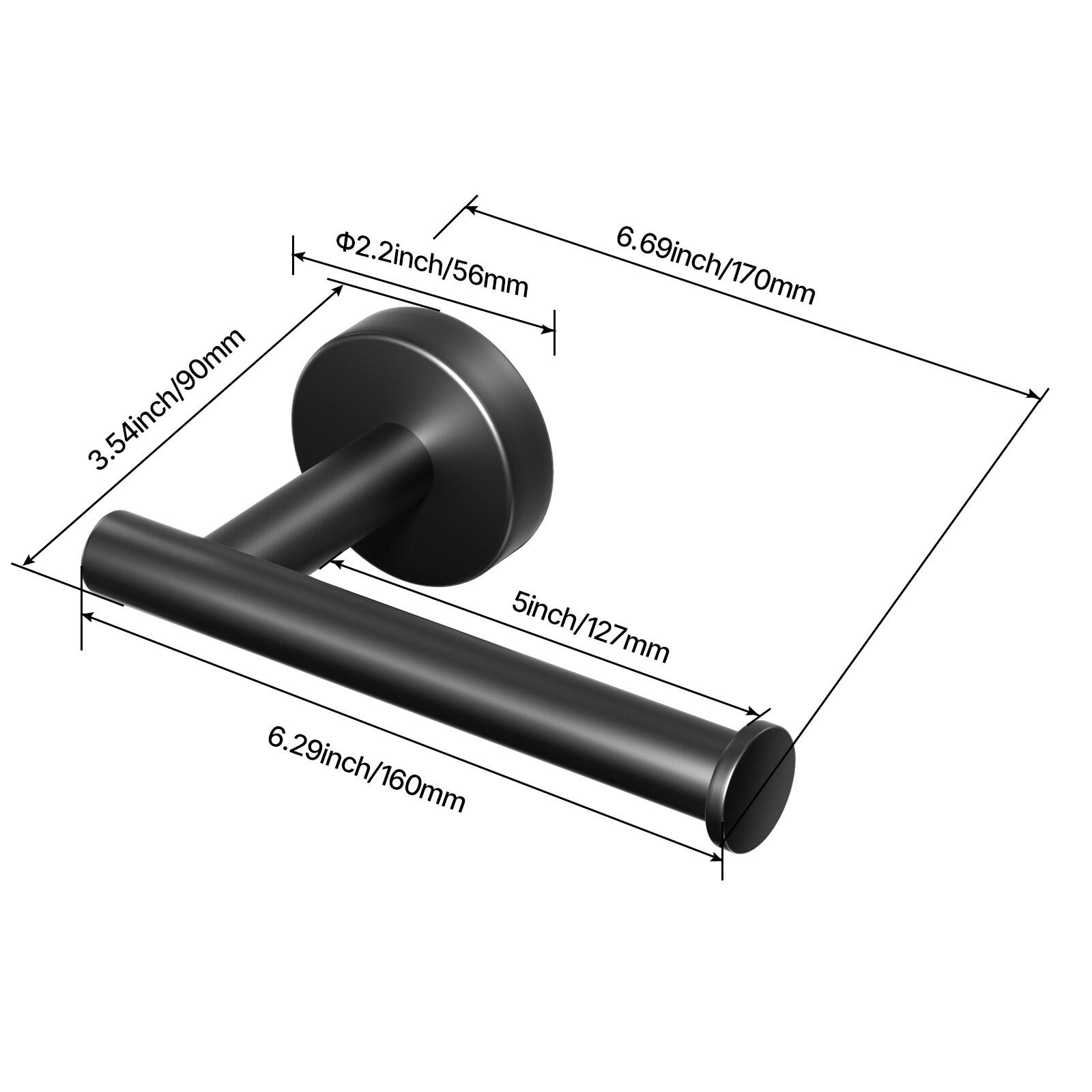 - 2.2 inch / 56 mm
- 3.54 inch / 90 mm
- 5 inch / 127 mm
- 6.29 inch / 160 mm
- 6.69 inch / 170 mm