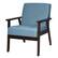 Alt View 2. Costway - Set of 2 Fabric Accent Armchair Solid Wood Upholstered Lounge Chair - Blue.