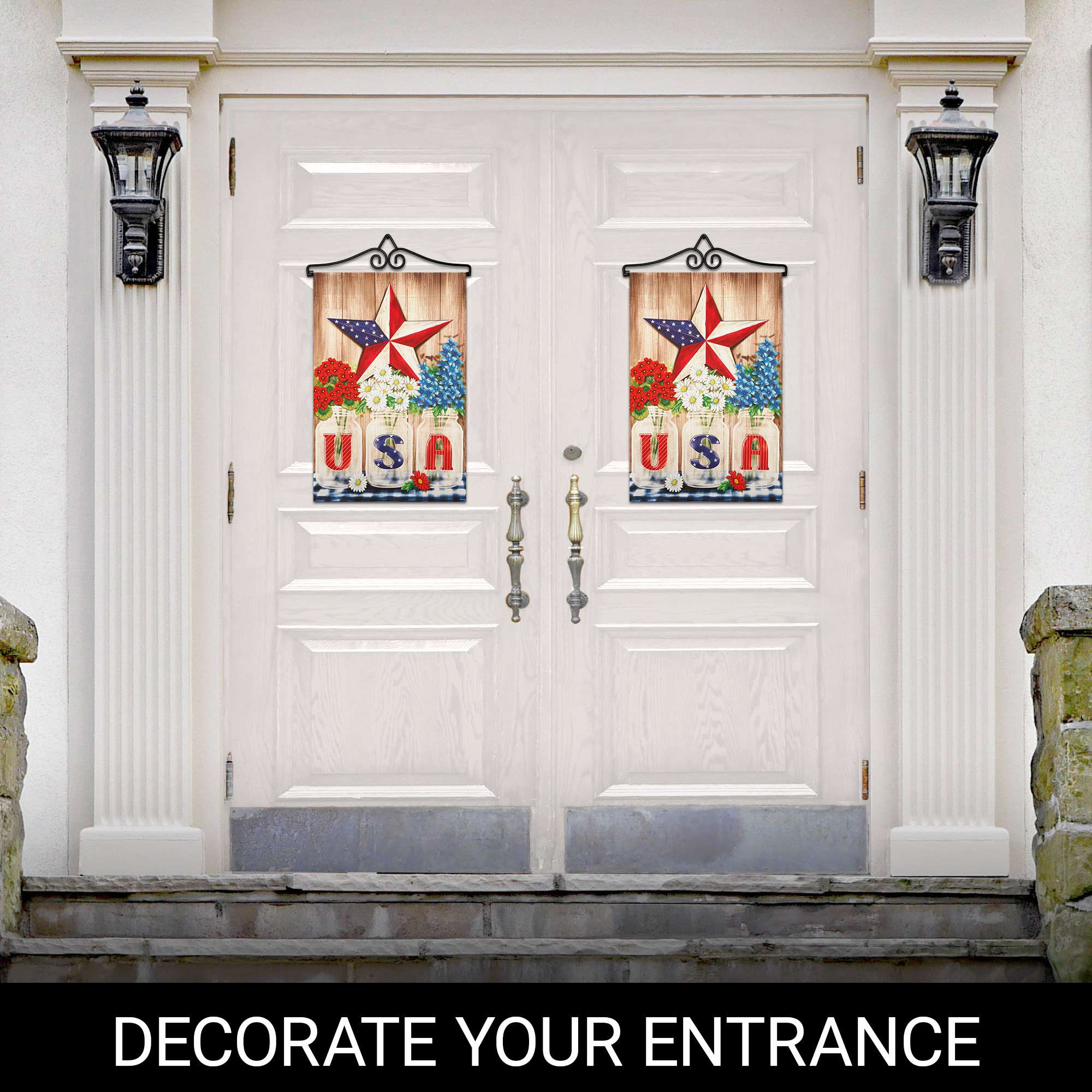 U S A  
U S A  
DECORATE YOUR ENTRANCE