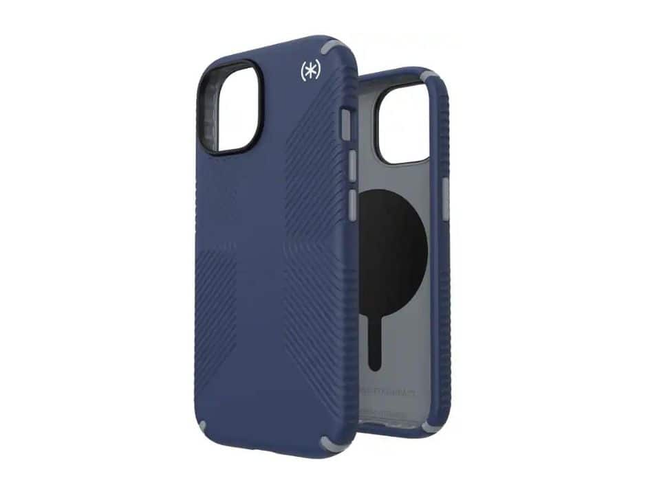 Speck - Presidio2 Grip with MagSafe Blue Case for iPhone 6.7 Pro (2023)/ iPhone 15 Pro Max - Coastal Blue/Dust Grey/White