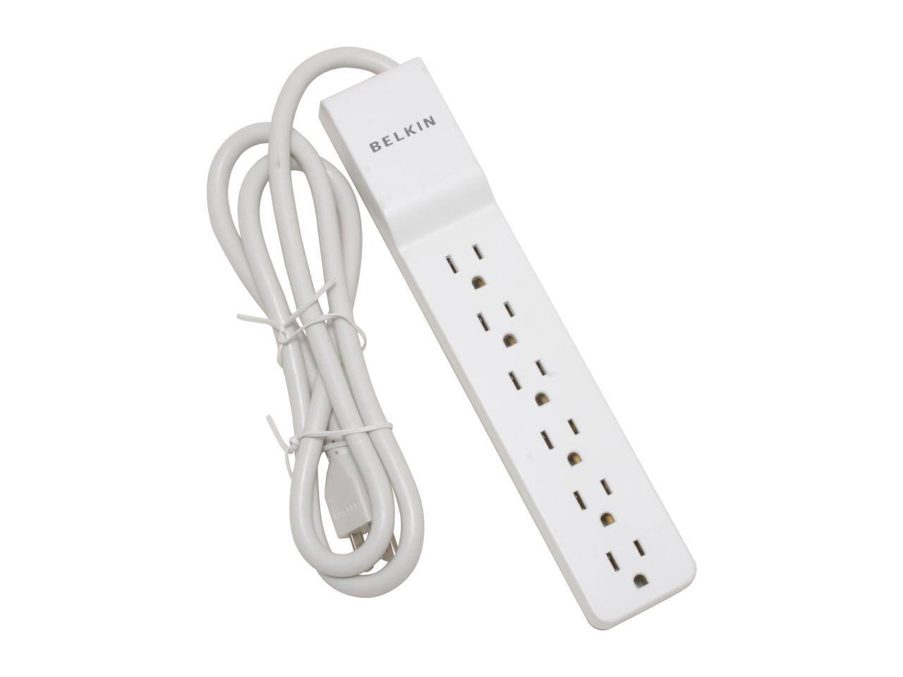 Alt View 7. Belkin - BELKIN BE106000-04 4 Feet 6 Outlets 720 Joules Home/Office Surge Protector - Black.