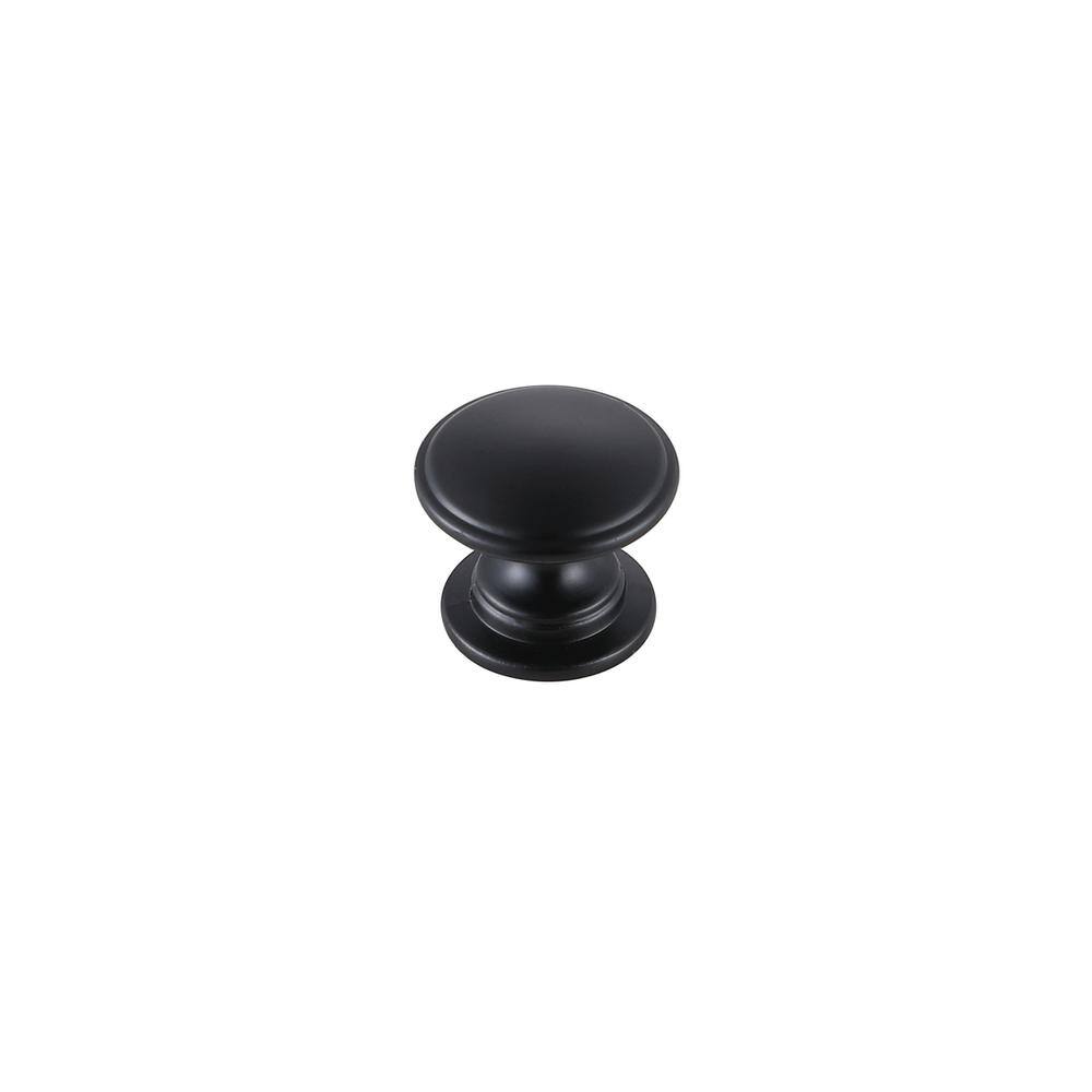 Back. Elegant Decor - Kaid 1.2" Diameter Matte Black Mushroom Knob Multipack (Set of 10) - Matte Black.