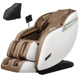 MassaMax - MD906 3D SL Track Smart Massage Chair with Voice Control, AI Body Scan, Zero Gravity,Heat Function - Beige