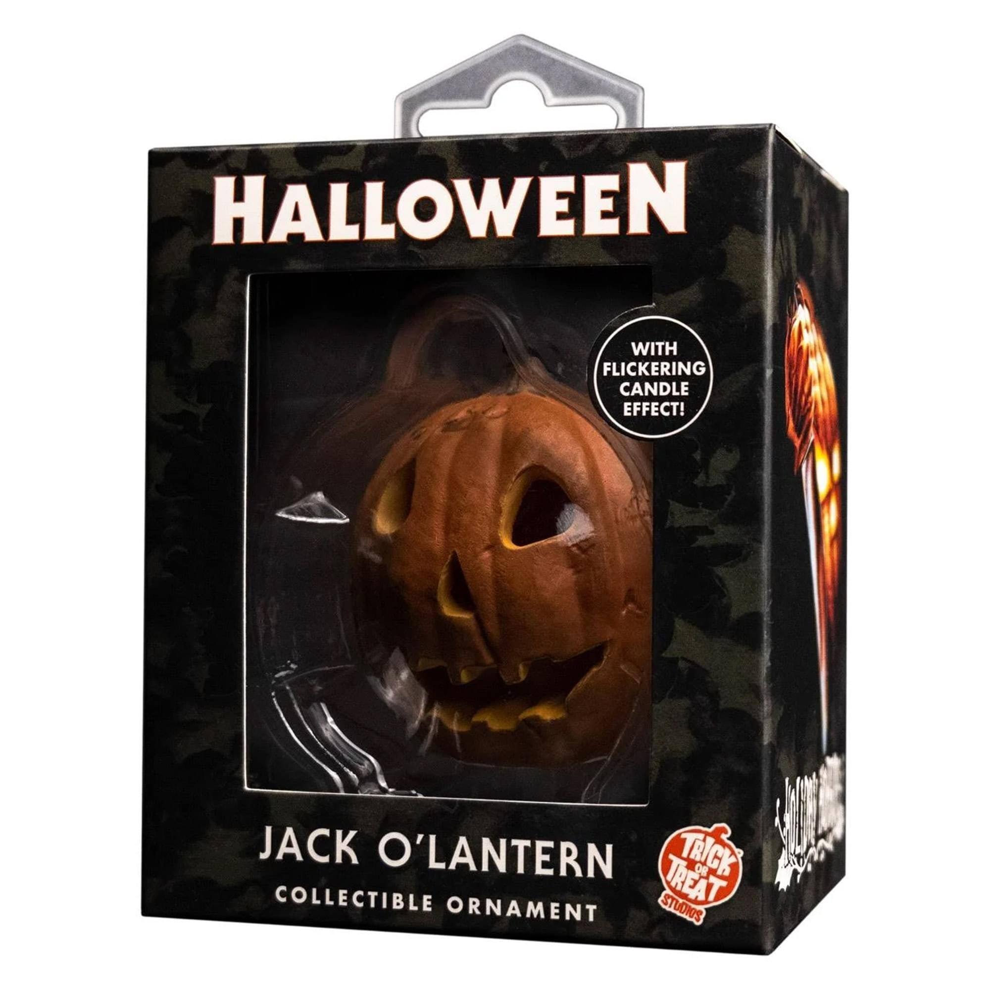 Halloween  
With Flickering Candle Effect!  
Jack O'Lantern Collectible Ornament  
Trick or Treat Studios