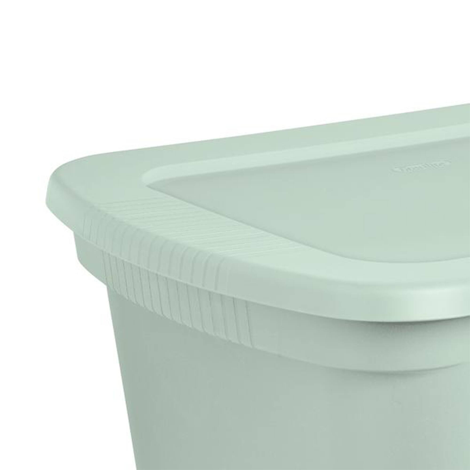 Alt View 4. Sterilite - Sterilite 8 Pack 18 Gal Plastic Stackable Storage Container w/ Lid, Mindful Mint - Mindful Mint.