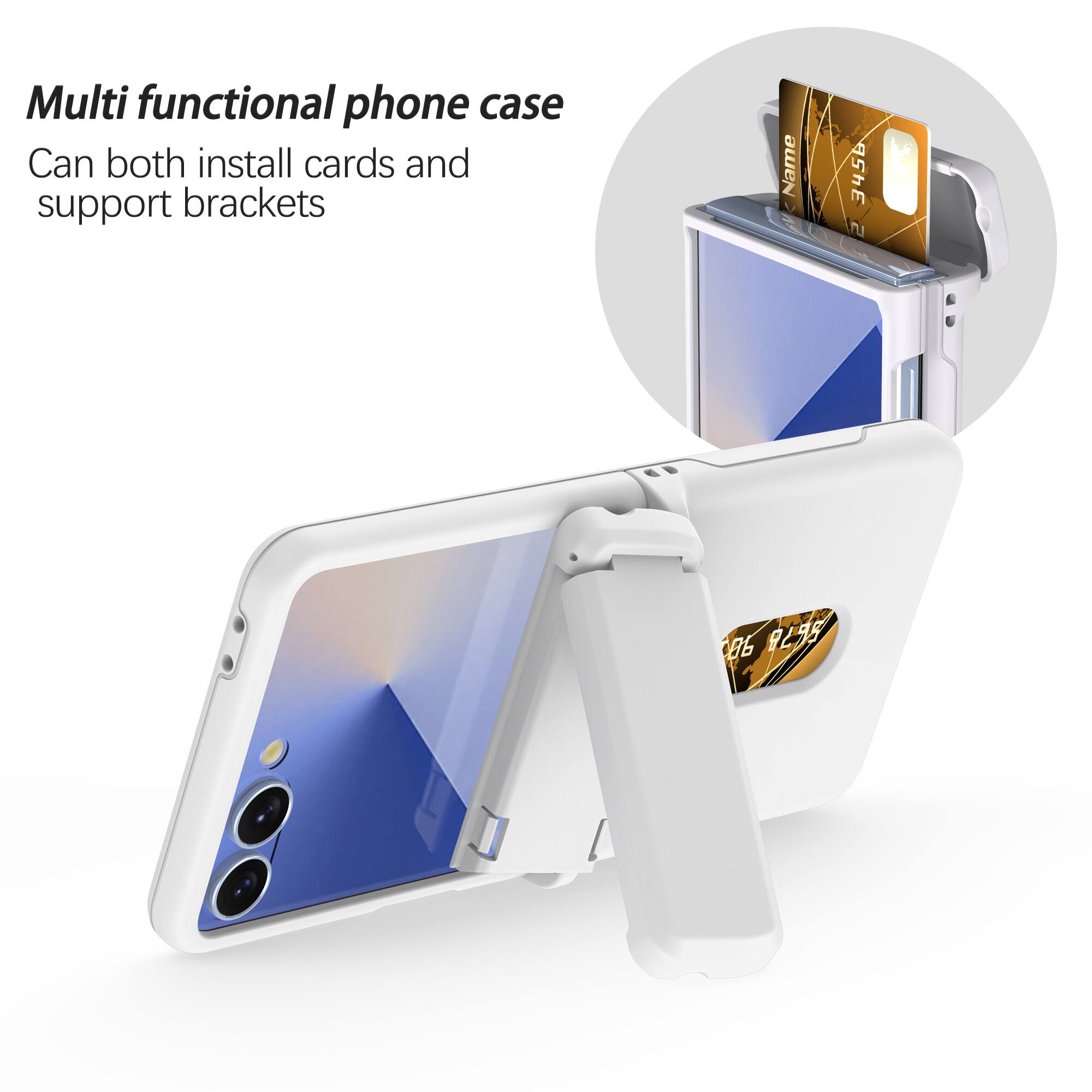 Multi functional phone case  
Can both install cards and support brackets  
Name 3456 06 92.55