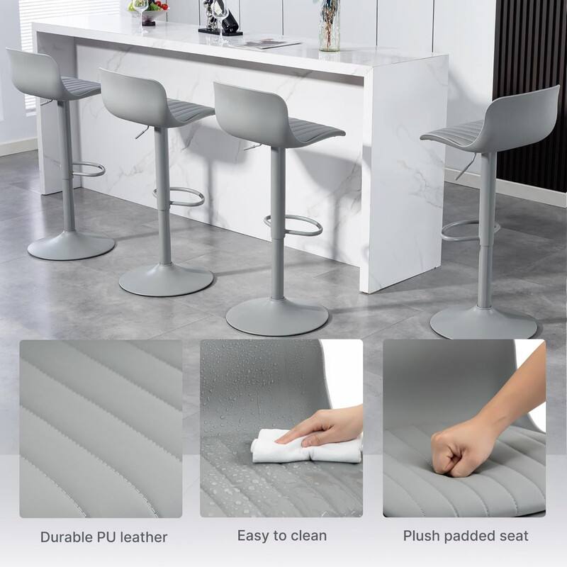 - Durable PU leather
- Easy to clean
- Plush padded seat
