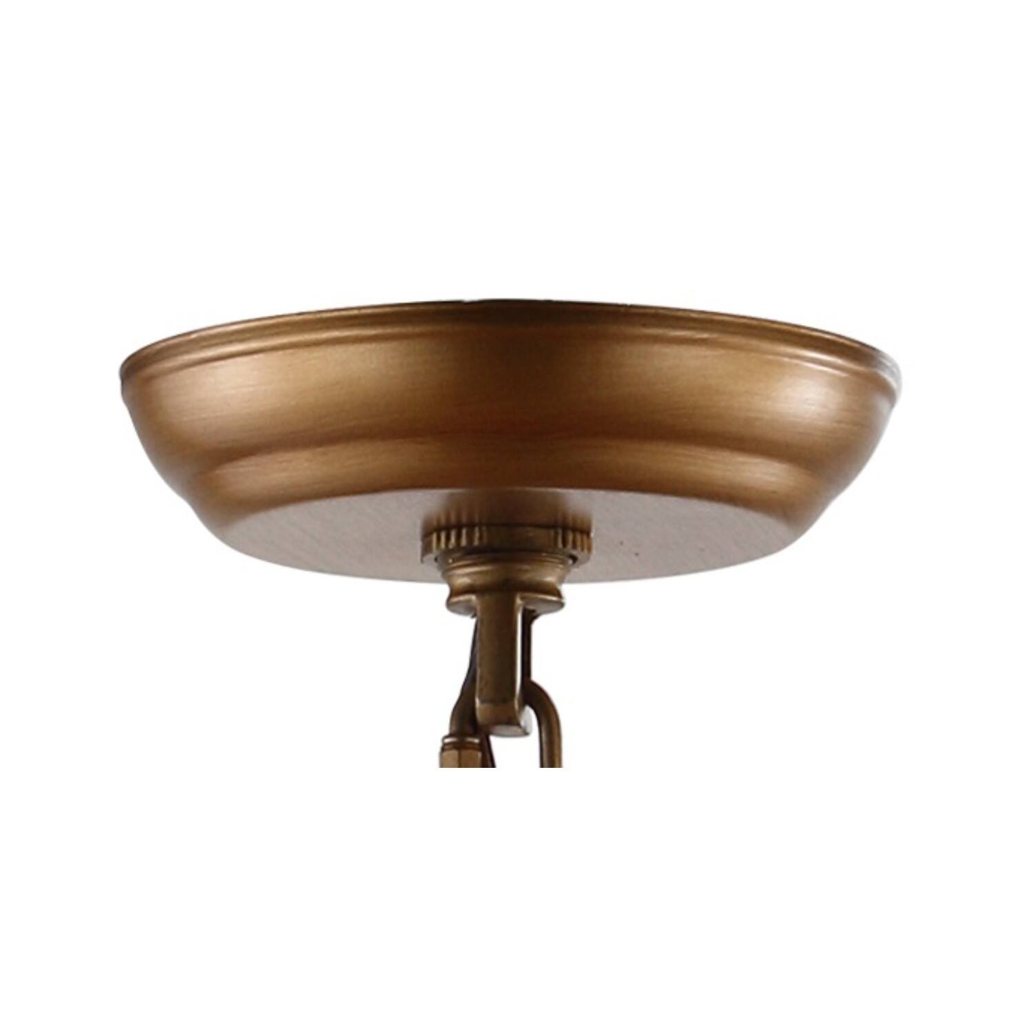 Alt View 5. Jonathan Y - Pagoda 20" 8-Light Classic Traditional Metal Cage Lantern LED Pendant, Antique Gold - Antique Gold.