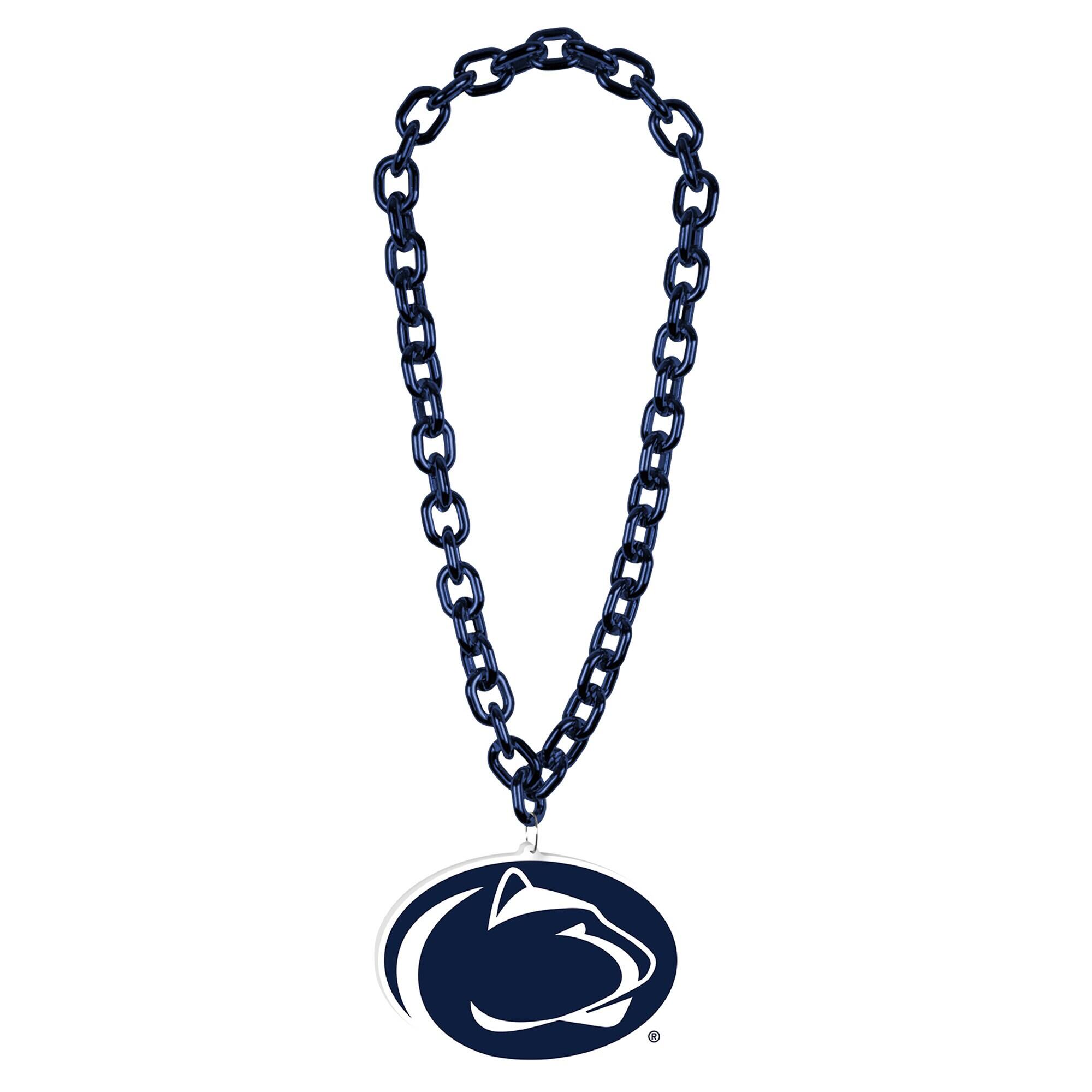 Front. WinCraft - Penn State Nittany Lions Big Chain Logo Necklace - Multicolor.