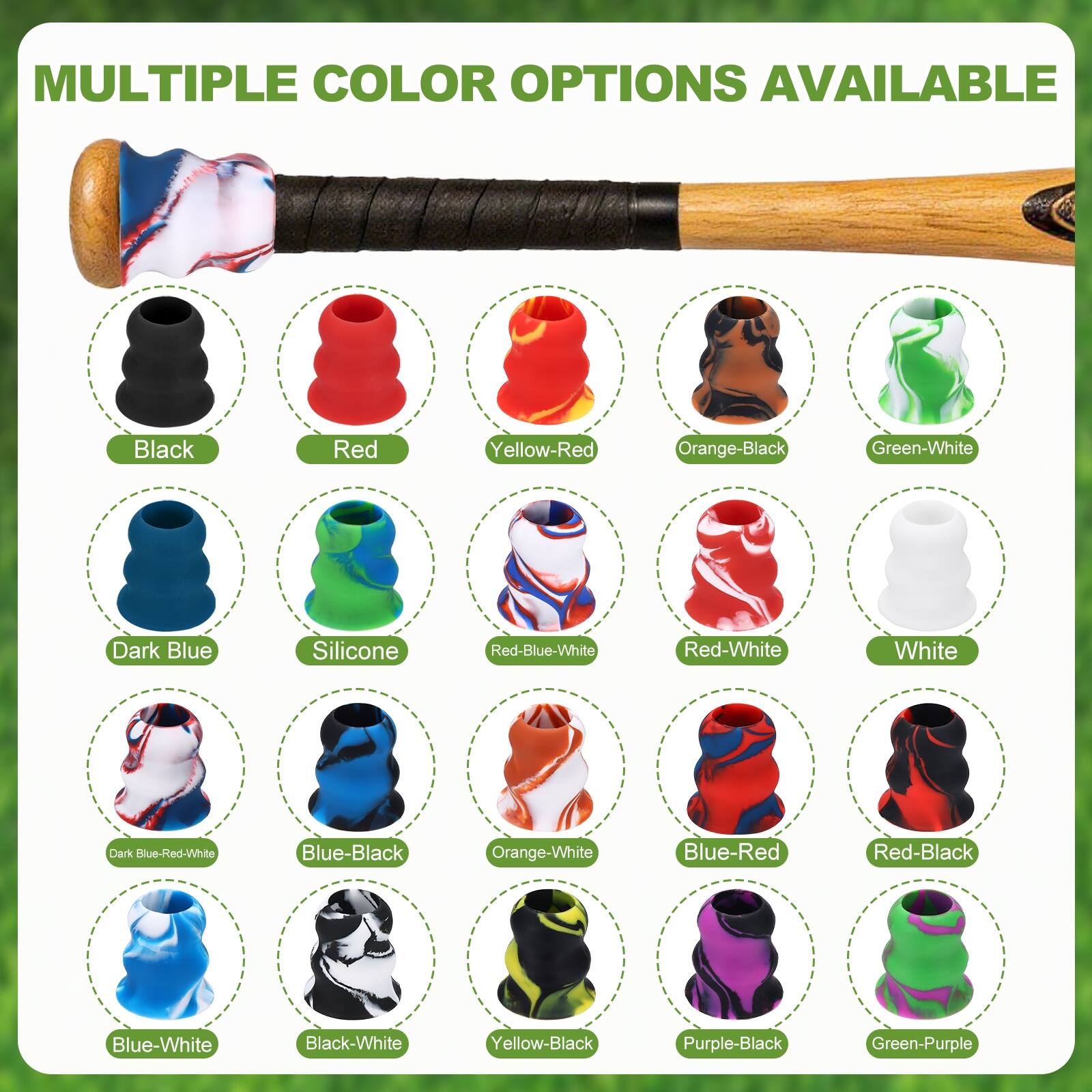 MULTIPLE COLOR OPTIONS AVAILABLE

- Black
- Red
- Yellow-Red
- Orange-Black
- Green-White
- Dark Blue
- Silicone
- Red-Blue-White
- Red-White
- White
- Dark Blue-Red-White
- Blue-Black
- Orange-White
- Blue-Red
- Red-Black
- Blue-White
- Black-White
- Yellow-Black
- Purple-Black
- Green-Purple