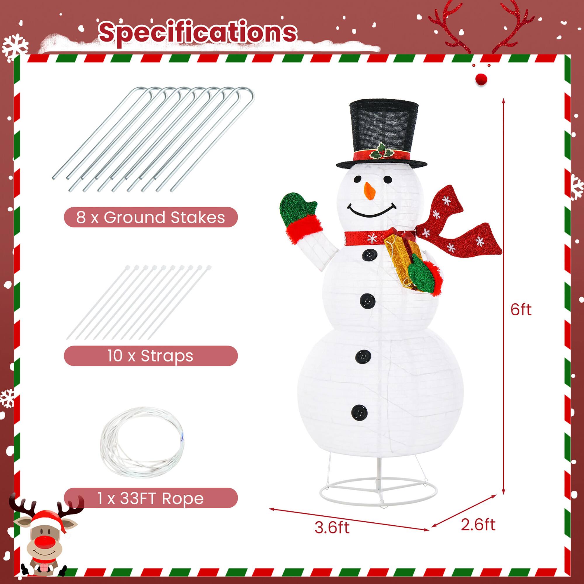 Specifications

- 8 x Ground Stakes
- 10 x Straps
- 1 x 33FT Rope

Dimensions:
- Height: 6ft
- Base Diameter: 3.6ft
- Width: 2.6ft