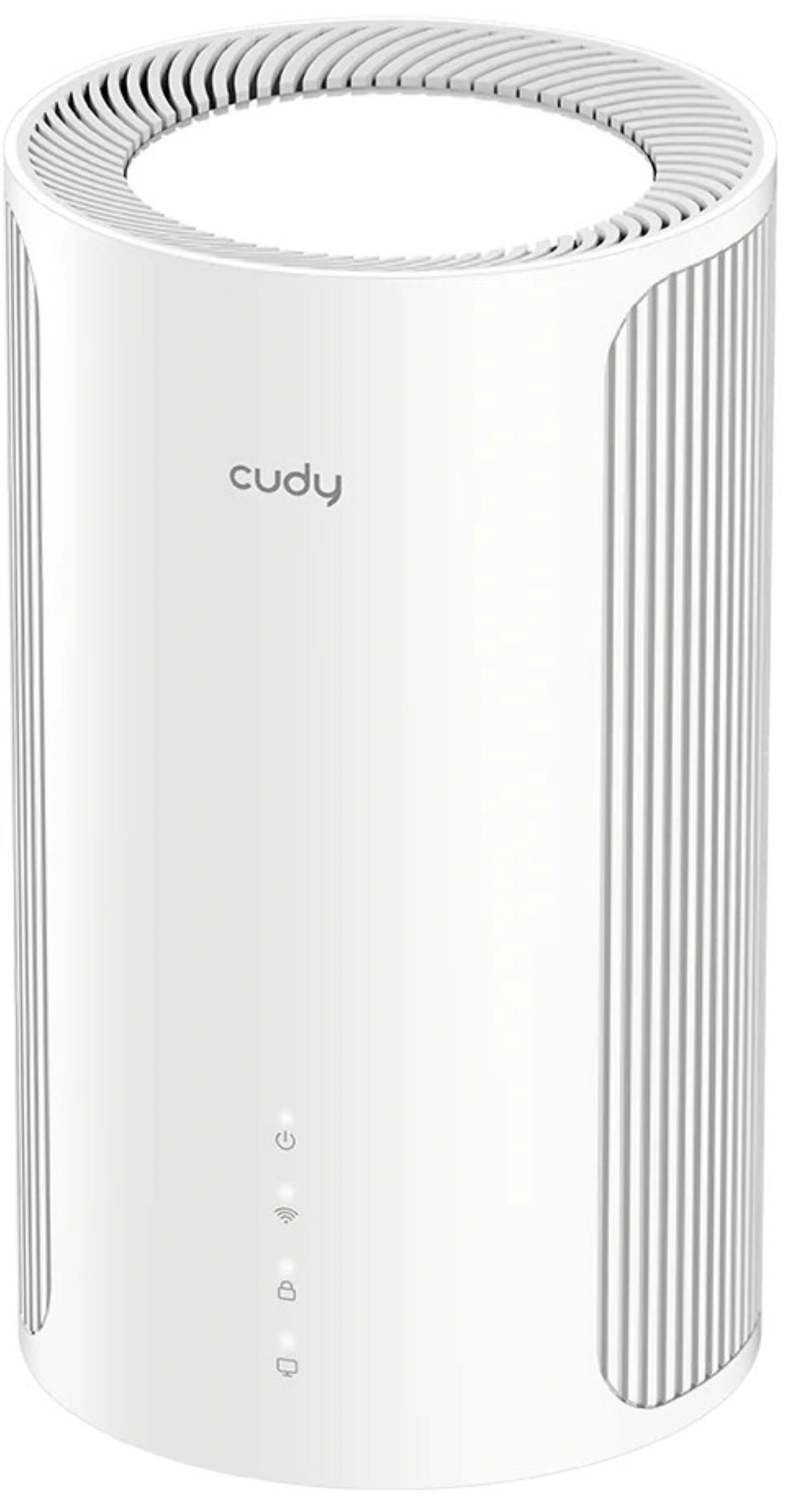 Front. Cudy - Cudy Tri-Band BE11000 Wi-Fi 7 Mesh System, MLO, 320 Mhz, 1400 Sq.ft, 300 devices, VPN, Cudy APP, 4 × 2.5G Ports, White - white.