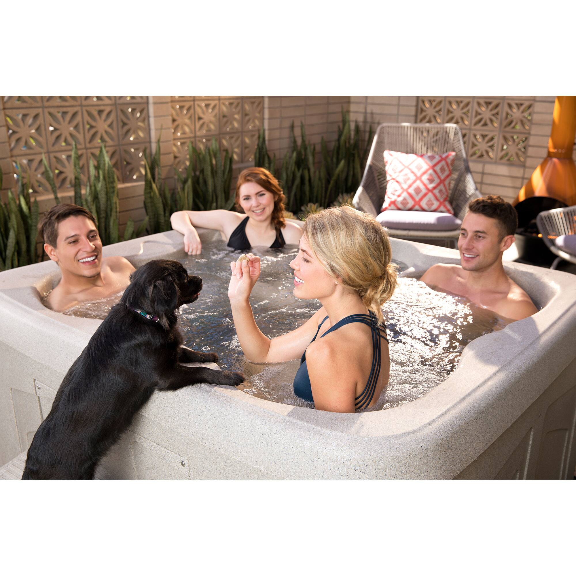 Alt View 1. Lifesmart - Lifesmart Spas Rock Solid 4-Person Plug & Play Hot Tub Spa with Cover (2 Pack).