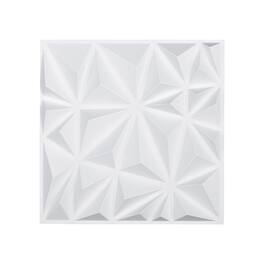 VEVOR - 3D Wall Panels, 33-Pack 11.81 x 11.81 in PVC Modern Art Minimalist Diamond Tiles - White