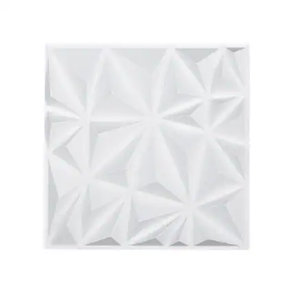 Front. VEVOR - 3D Wall Panels, 33-Pack 11.81 x 11.81 in PVC Modern Art Minimalist Diamond Tiles - White.