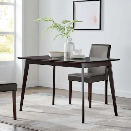 Front. Modway - Oracle 47" Rectangle Dining Table by Modway - Cappuccino.