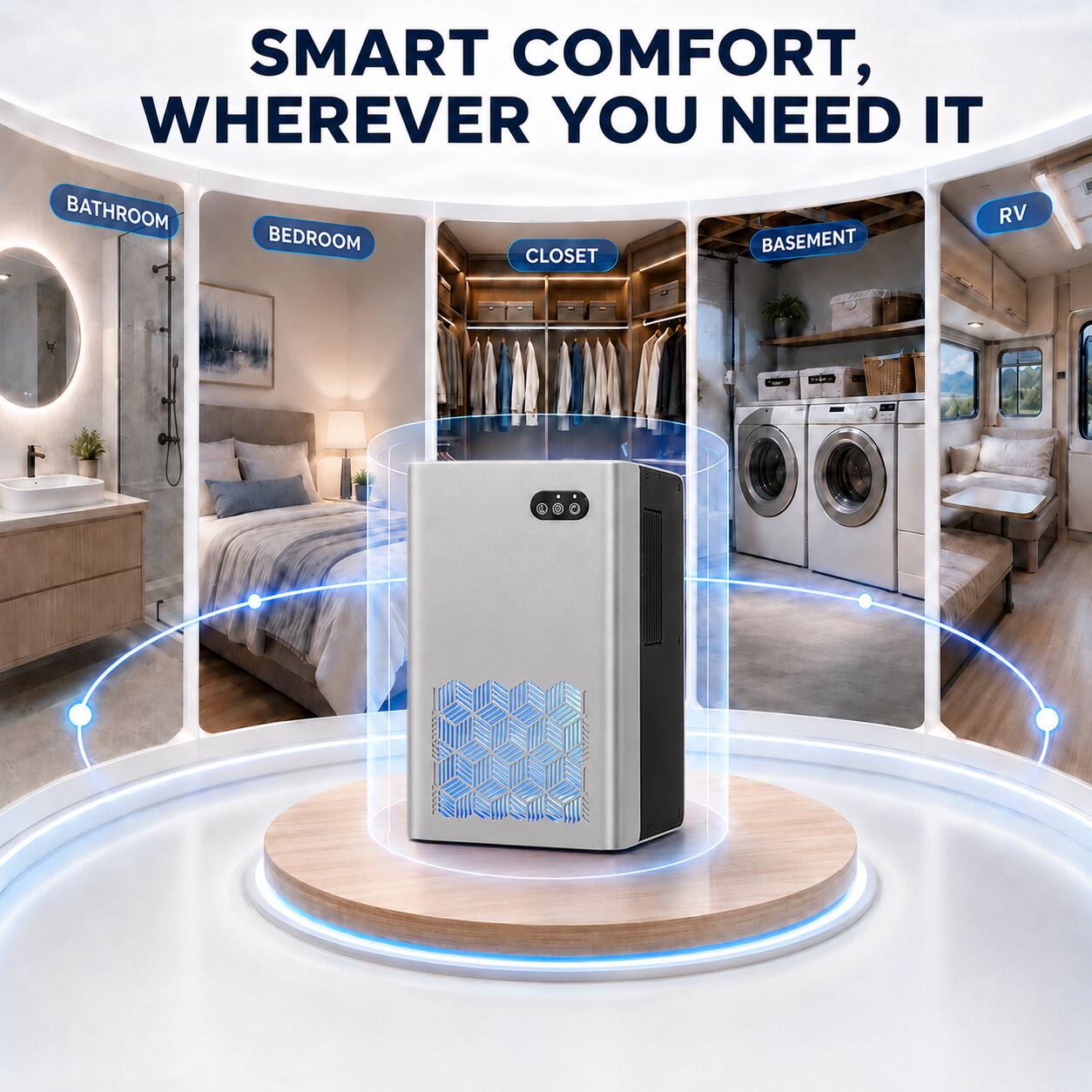 SMART COMFORT, WHEREVER YOU NEED IT  
BATHROOM  
BEDROOM  
CLOSET  
BASEMENT  
RV