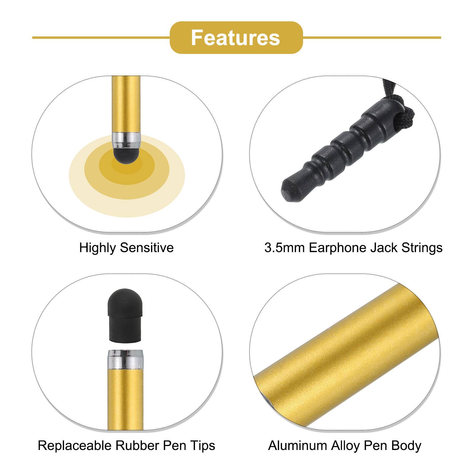 Features

- Highly Sensitive
- 3.5mm Earphone Jack Strings
- Replaceable Rubber Pen Tips
- Aluminum Alloy Pen Body
