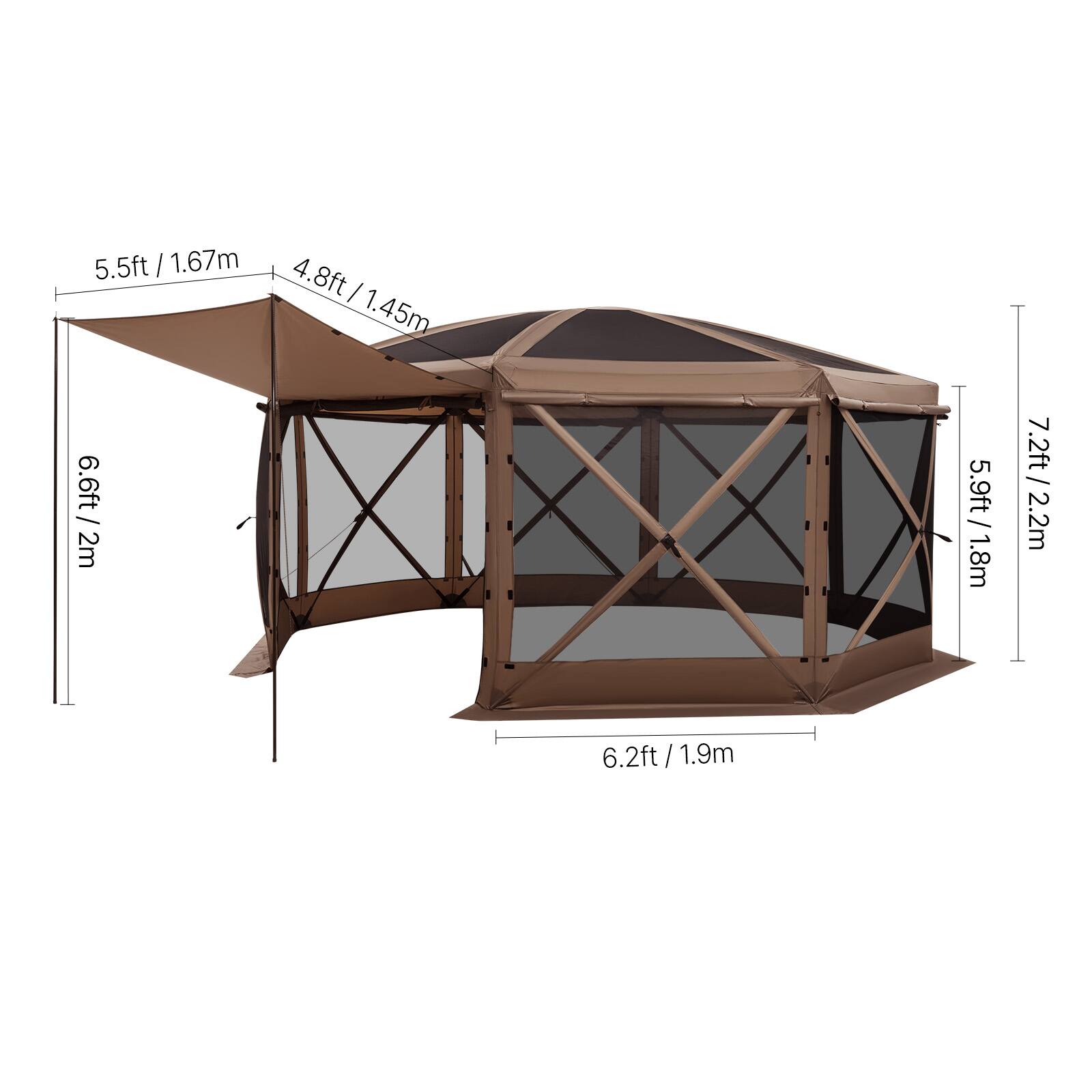 5.5ft / 1.67m  
6.6ft / 2m  
4.8ft / 1.45m  
5.9ft / 1.8m  
7.2ft / 2.2m  
6.2ft / 1.9m