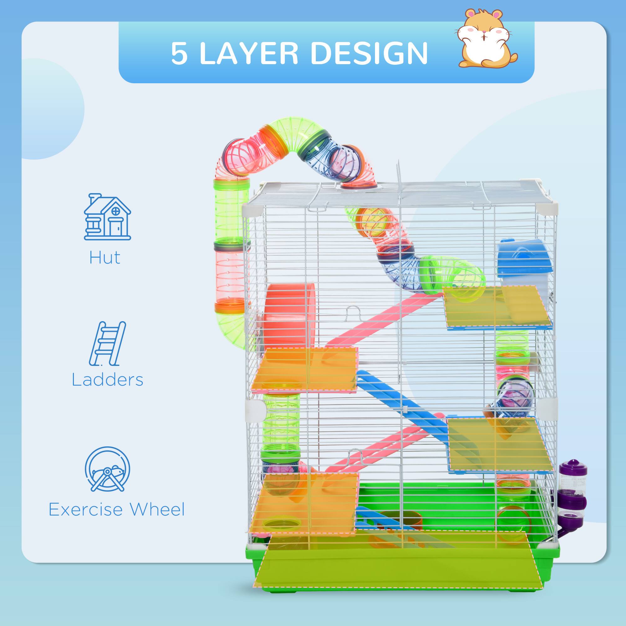5 LAYER DESIGN

- Hut
- Ladders
- Exercise Wheel