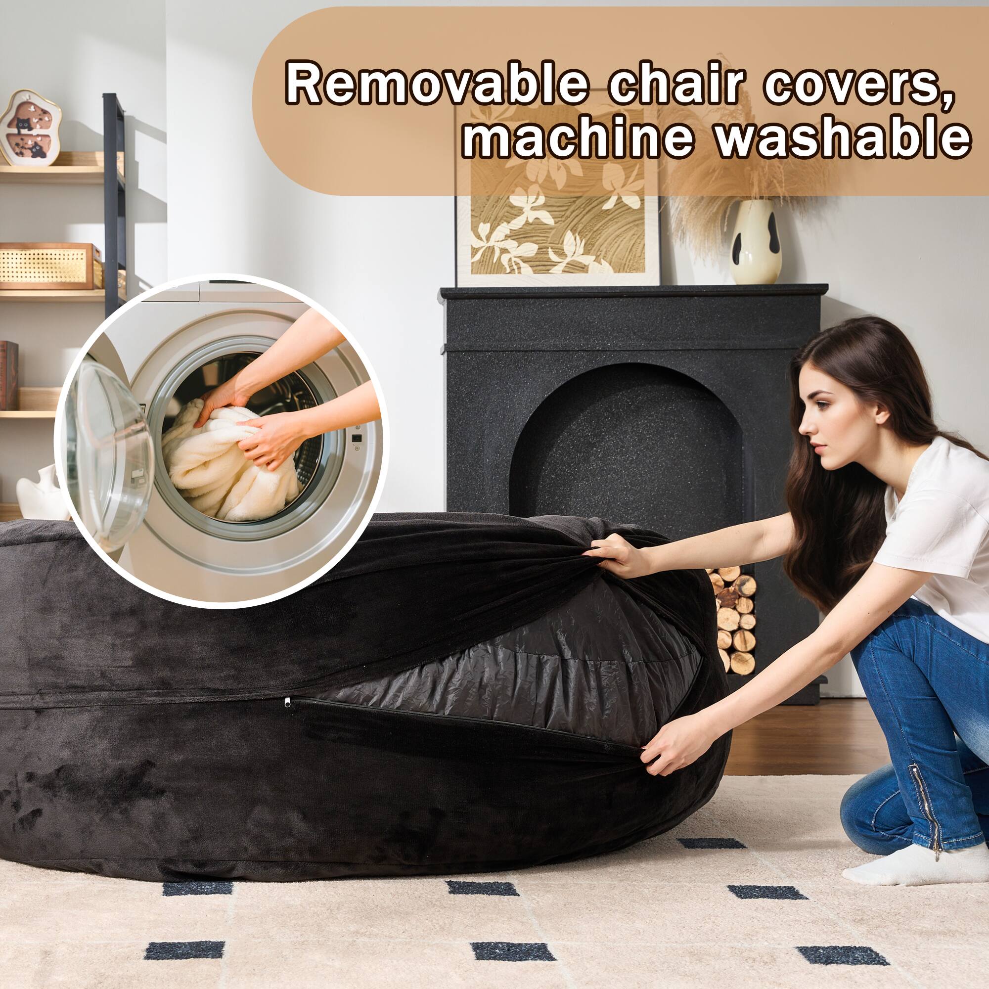 Removable chair covers, machine washable