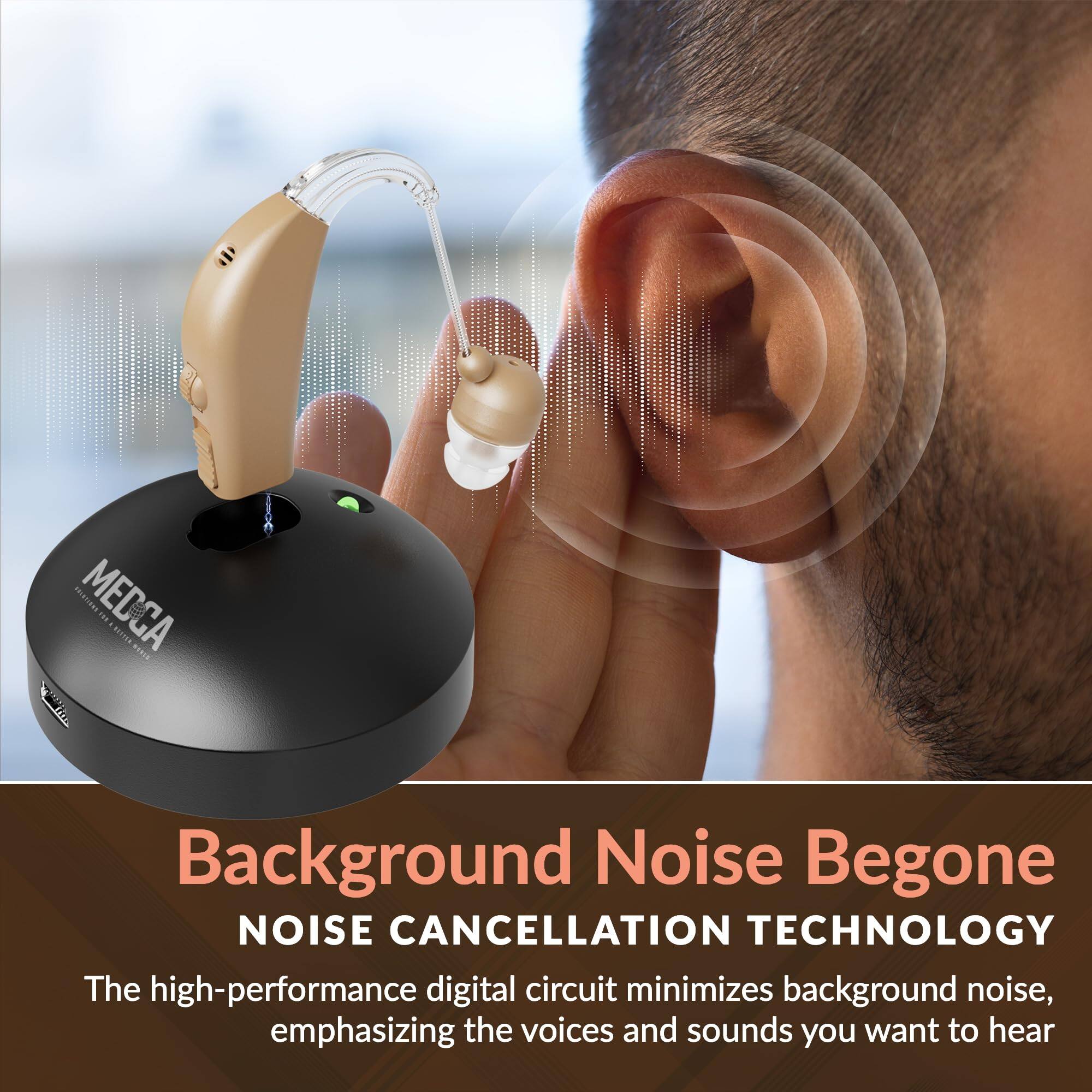 Background Noise Begone  
NOISE CANCELLATION TECHNOLOGY  

The high-performance digital circuit minimizes background noise, emphasizing the voices and sounds you want to hear.