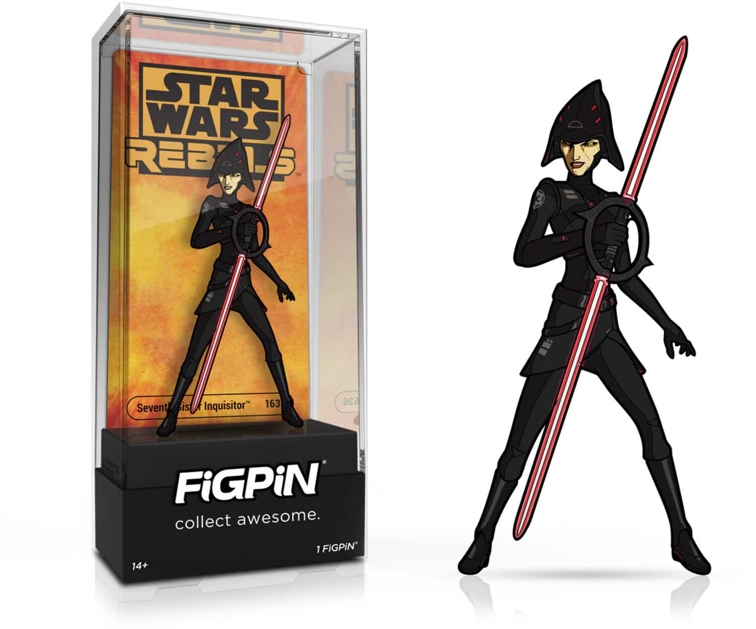 PopMarket - FiGPiN - Star Wars Rebels - Seventh Sister Inquisitor - 3 Inch Enamel Pin (D23 Exclusive) (1636) - COLLECTABLES - Multicolor