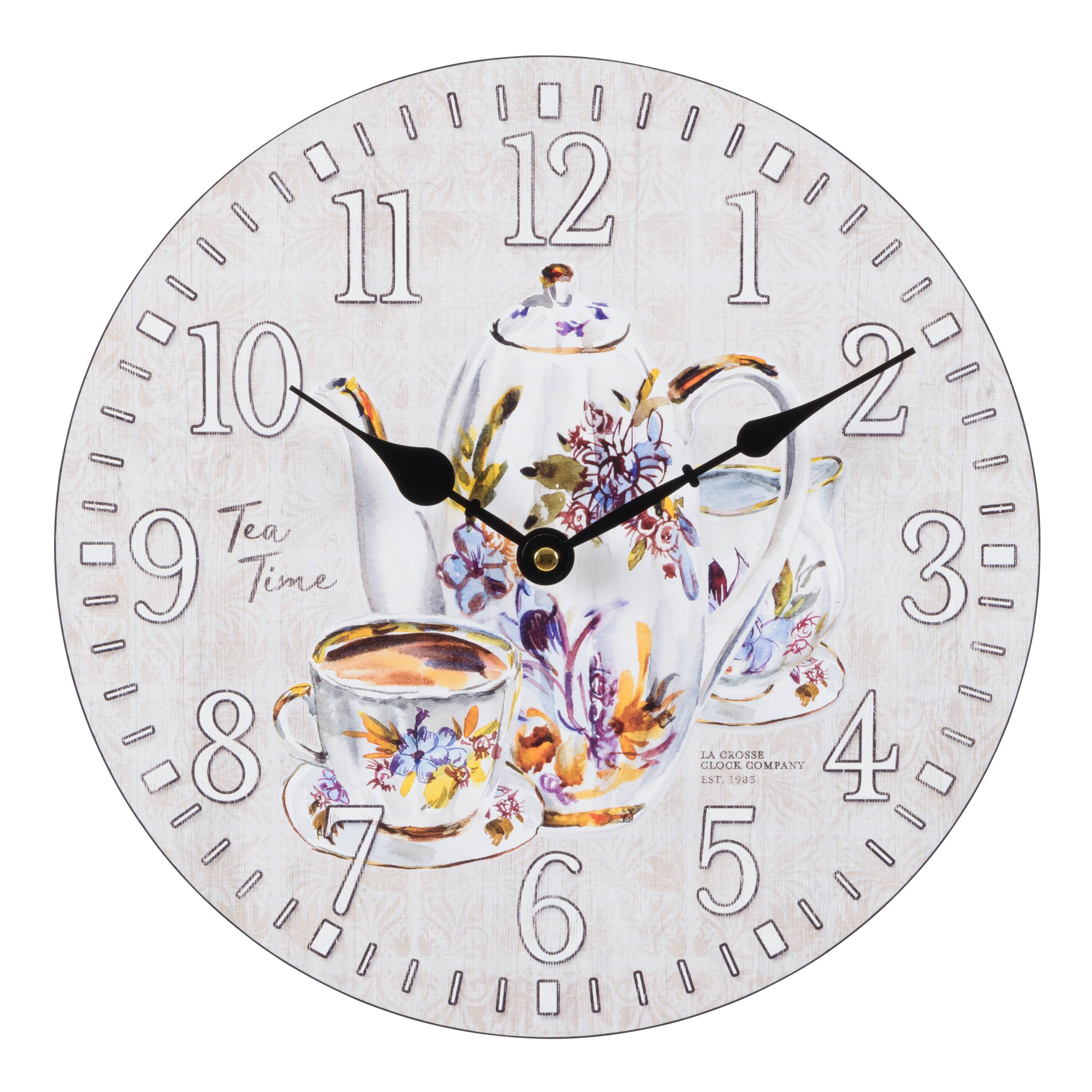 11 10 Tea Time 9 8 7 12 6 1 2 3 4 5 12 1 2 3 4 5 6 7 8 9 10 11

LA CROSSE CLOCK COMPANY EST. 1985