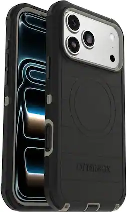 OtterBox - Defender Series Pro Hard Shell for Apple iPhone 17 Pro Max - Graphite Shadow (Black & Grey)