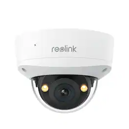Reolink - RLC-1240A 12MP PoE Camera Time Lapse with IK10 Vandal Proof 145° Security Camera,Color Night Vision,2-Way Audio - White