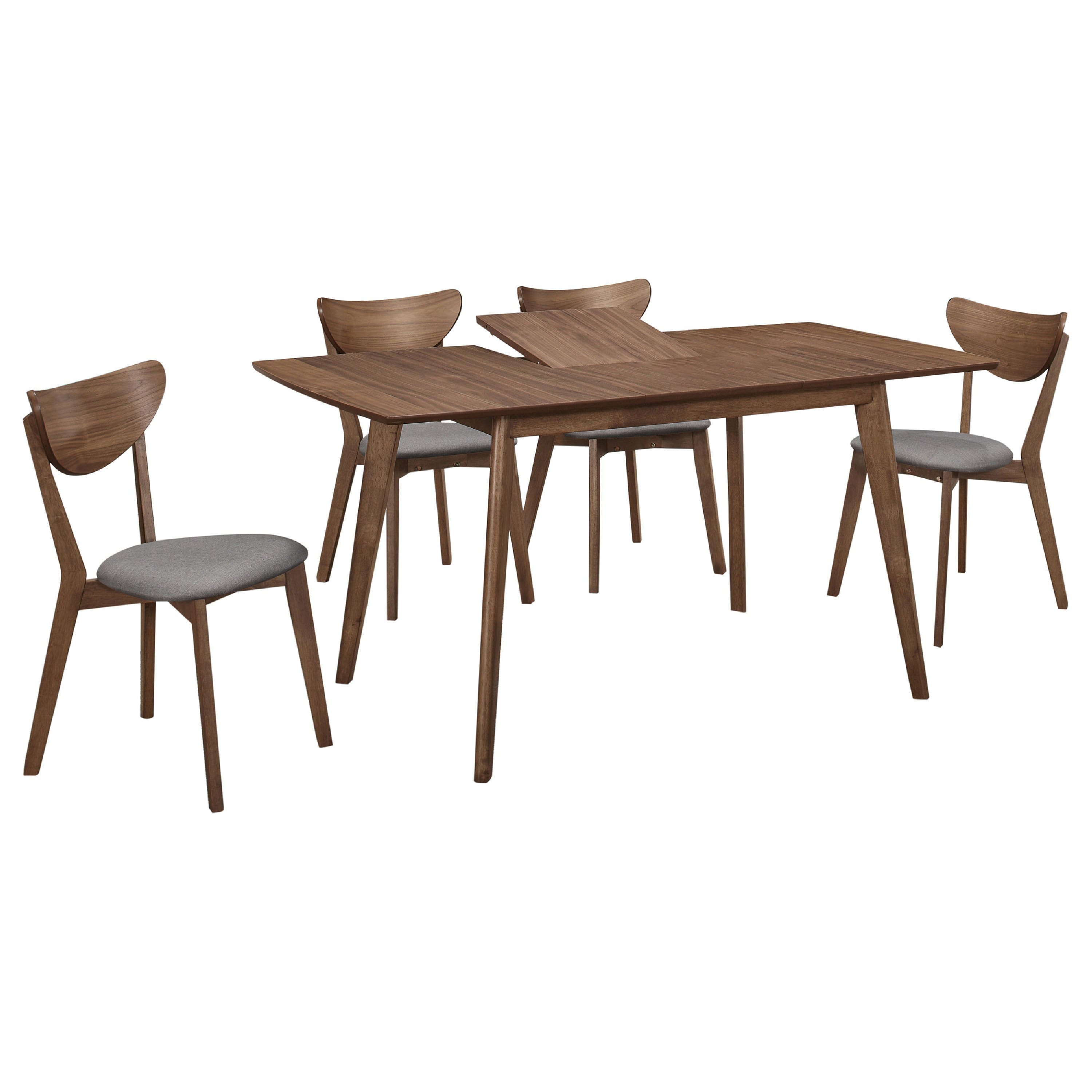 Manhattan Lane - Relo 5pc Extendable Dining Table and 4 Chairs - Walnut Brown, Gray price history on PriceWatchPro