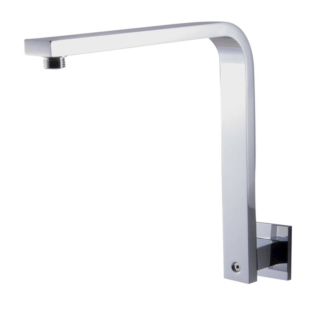 Angle. Alfi - Polished Chrome 12" Square Raised Wall Mounted Shower Arm - Polished Chrome.