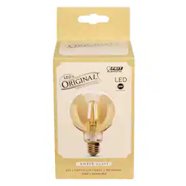 FEIT ELECTRIC - Feit G25 E26 (Medium) LED Bulb Amber 40 Watt Equivalence 1 pk
