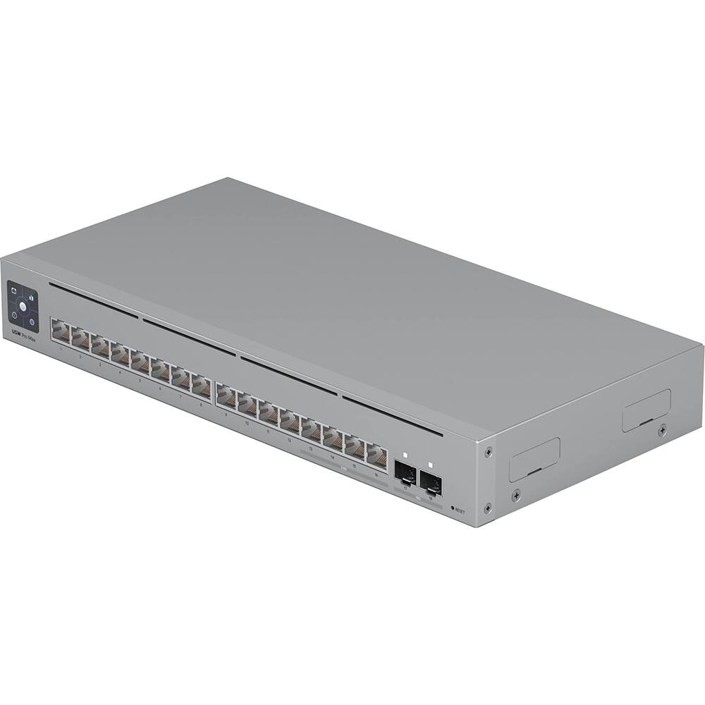 Alt View 6. Ubiquiti - Pro Max 16-Port 2.5G/1G Managed Network Switch USW-PRO-MAX-16 - Gray.