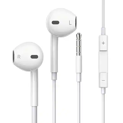 Front. BEARSOLIM - Hi-Res Audio Half in Ear Headphone,3.5mm Four Speaker System Wired Headset Applies Prevent Sweat and Water White.