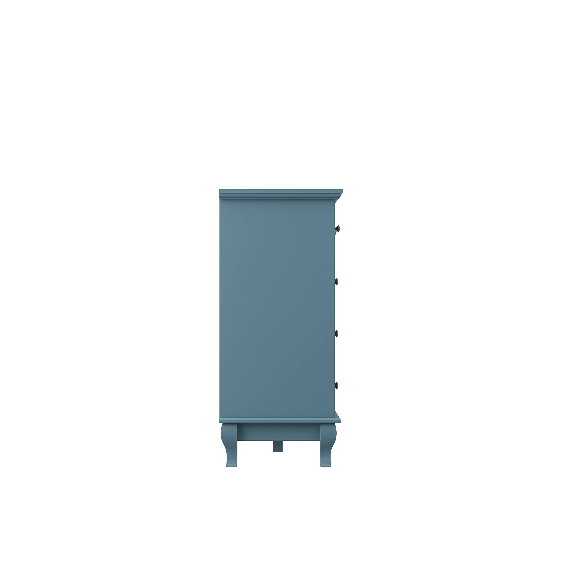 Left. Famapy - Famapy Horizontal Dresser 10 Drawers of Chest with European - Style Elegance - Blue.