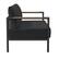 Alt View 16. Alamont Home - Lea Indoor/Outdoor Patio Loveseat with Cushions - Modern Aluminum Framed Loveseat with Teak Accent Arms - Charcoal.