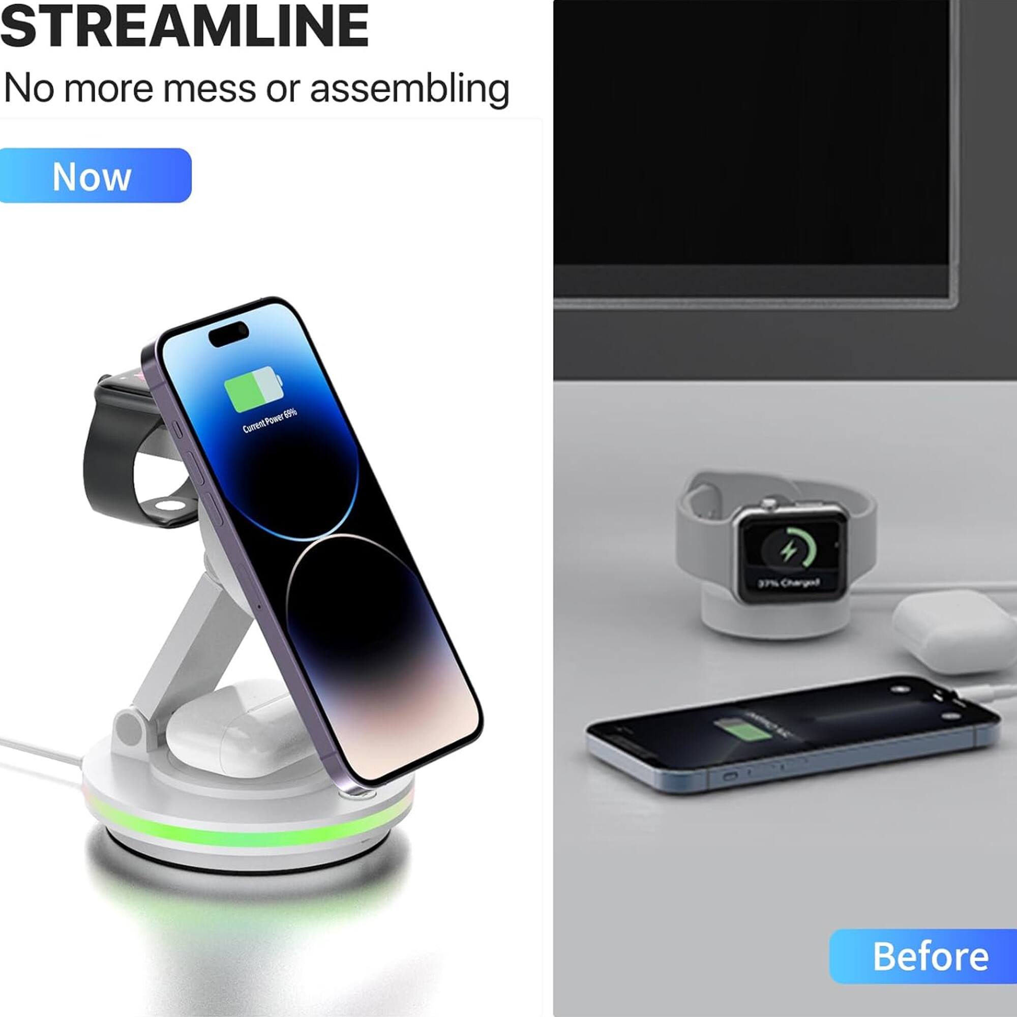 STREAMLINE  
No more mess or assembling  

Now  

Before