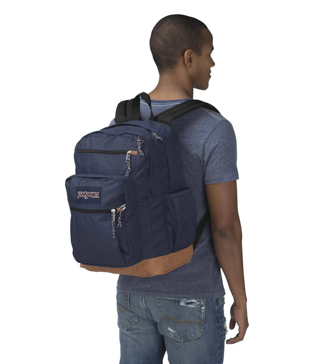 Alt View 9. JanSport - Cool Student Backpack 15-inch Laptop Sleeve 34L Capacity 2 Compartments Ergonomic S-Curve Straps Synthetic Leather Base - Navy.