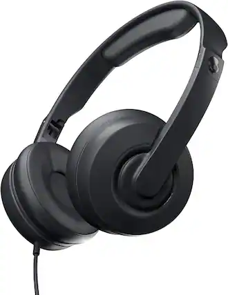 Front. Skullcandy - Cassette Junior Wired On-Ear Headphones for Kids - Black.