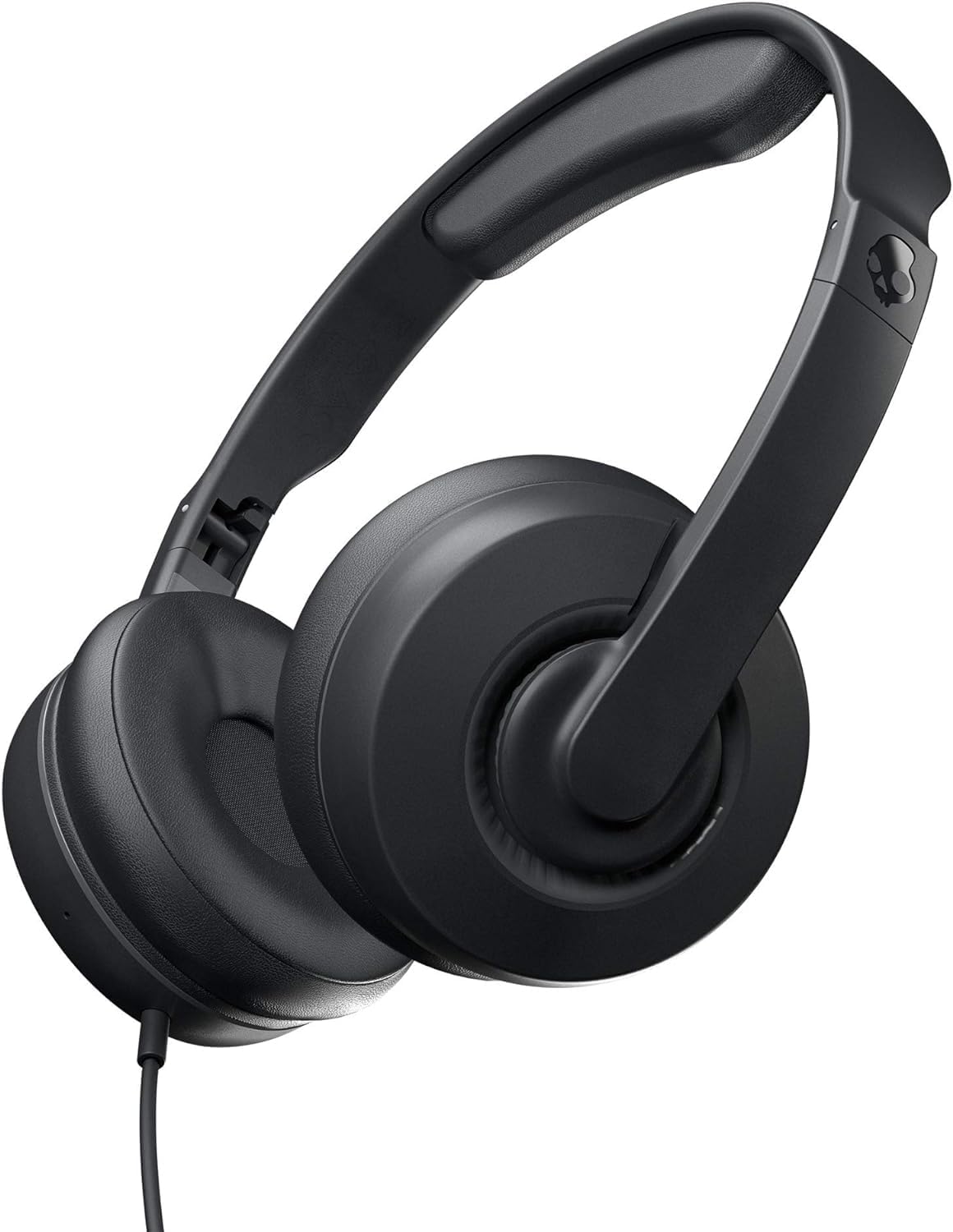 Front. Skullcandy - Cassette Junior Wired On-Ear Headphones for Kids - Black.